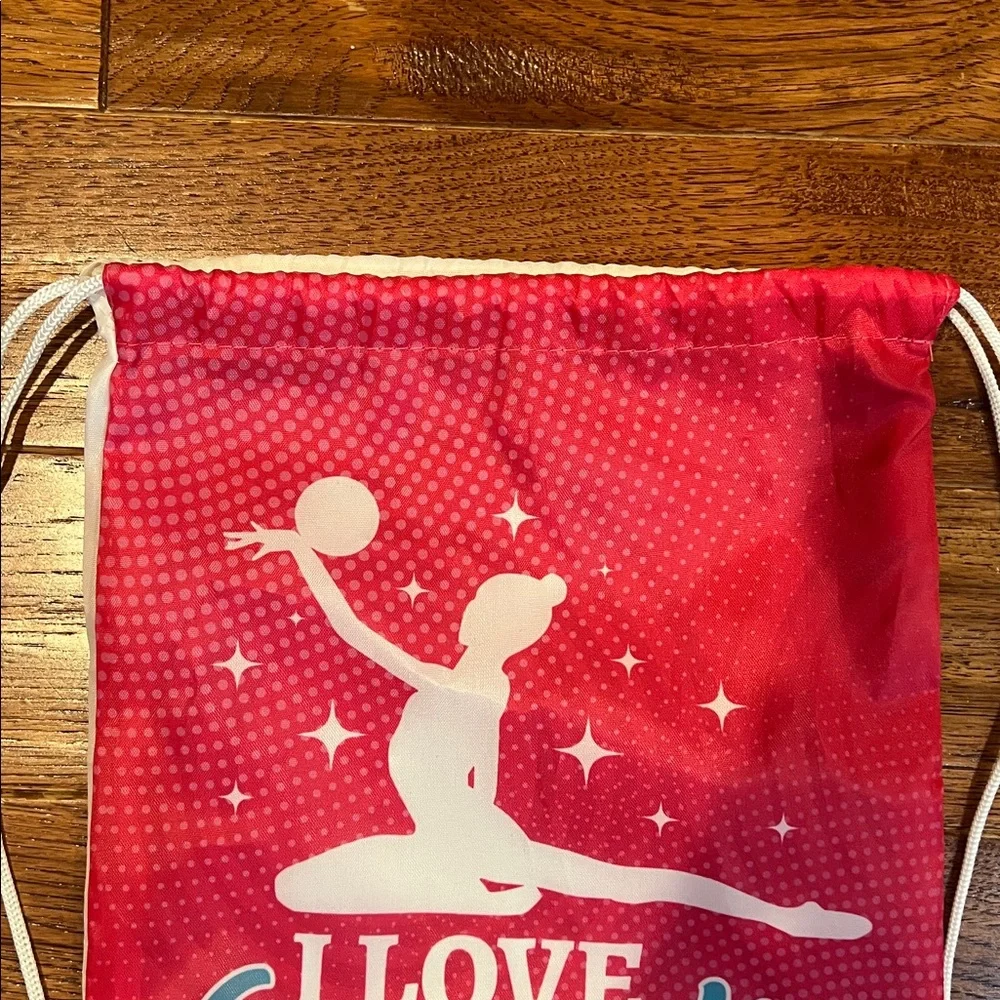 Gymnastics Pink Drawstring Bag